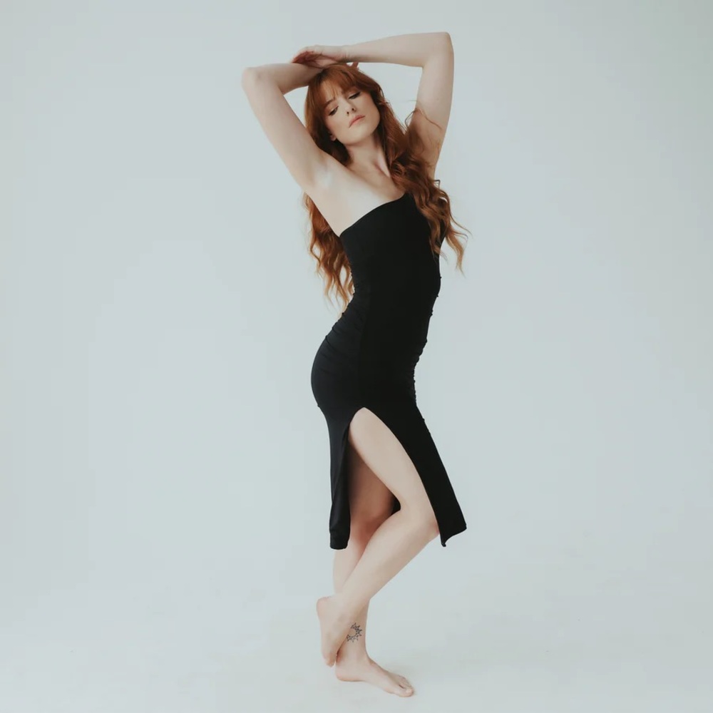 Klassy one shoulder Brami dress